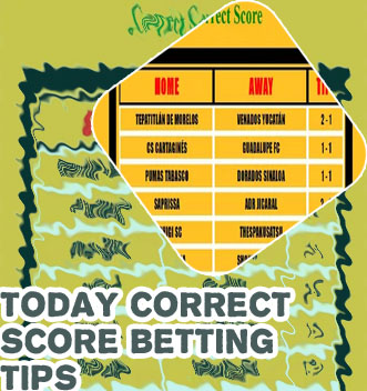 Prediction on correct score